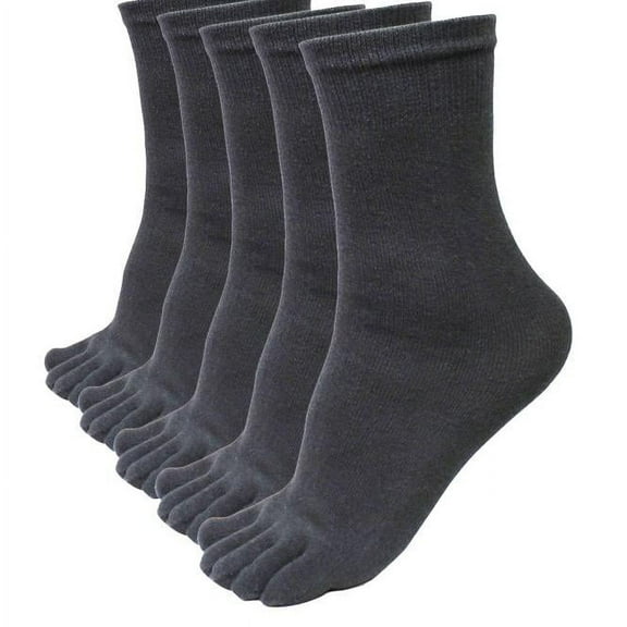 5 Pairs Men Sports Running Five Finger Toe Socks Elastic Short Soild Socks Dg