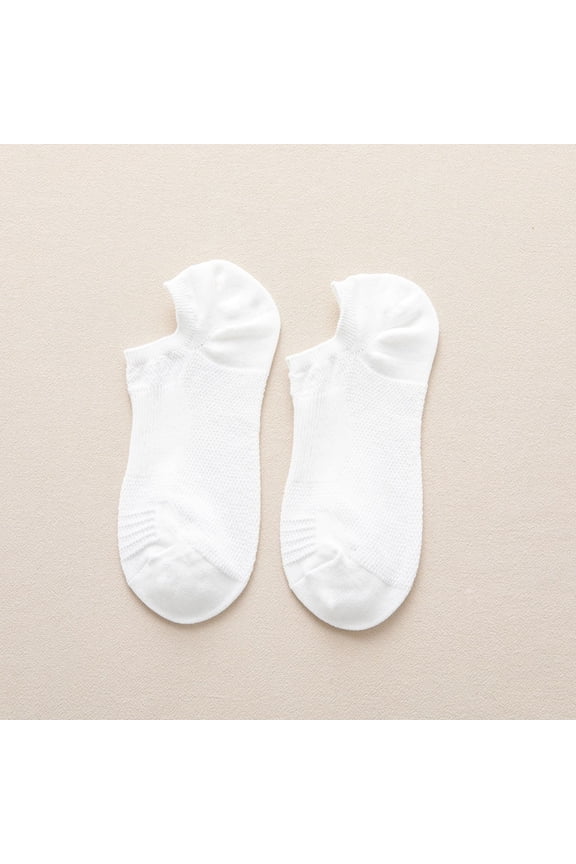5 Pairs Men Summer Cotton Short Tube Low Cut Boat Socks Breathable Thin Socks