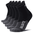 thumbnail image 1 of Mqamex 5 Pairs Men's Athletic Socks,Moisture Wicking,Breathable Cushioning,Sizes 6.5-10, 1 of 6