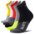 thumbnail image 1 of Mqamex 5 Pairs Men's Athletic Socks,Moisture Wicking,Breathable Cushioning,Sizes 6.5-10, 1 of 6