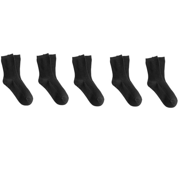 5 Pairs Men's Athletic Workout Sports Calf Socks With Breathable Ribbed Knitted Fabric For Hiking Tennis Casual Wear