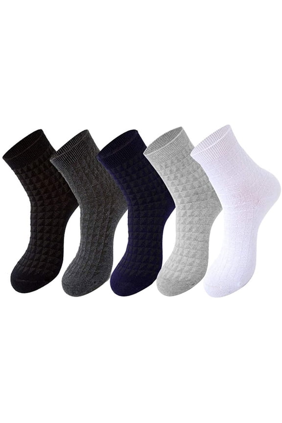 5 Pairs Men's Bamboo Rayon Ankle Socks, Mixed Colors