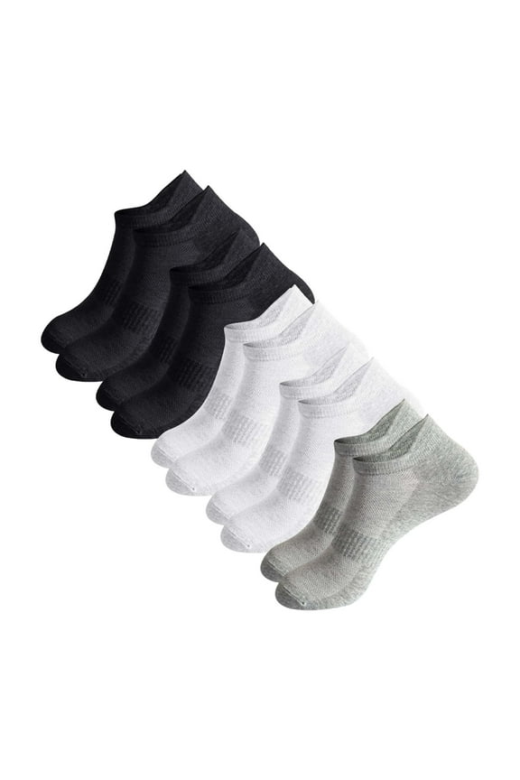5 Pairs Men's Mesh Sports Socks - Thin Breathable Cotton Short Socks for Athletic Wear,Dark Gray,M,KLOY2K