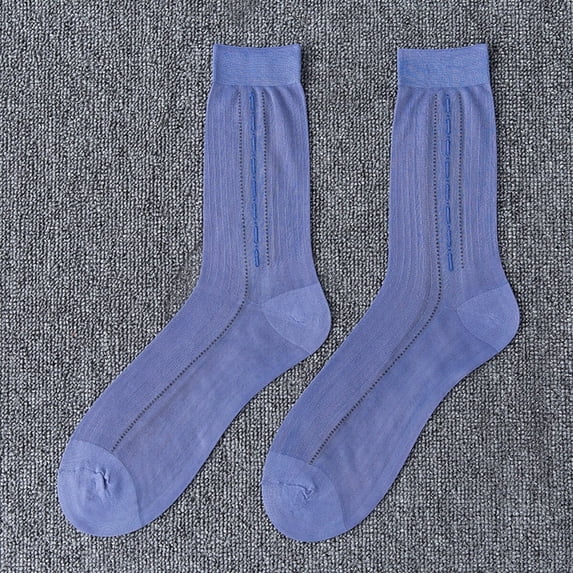 5 Pairs Men's Ultra Thin Socks Sheer Casual Sock Dress Socks