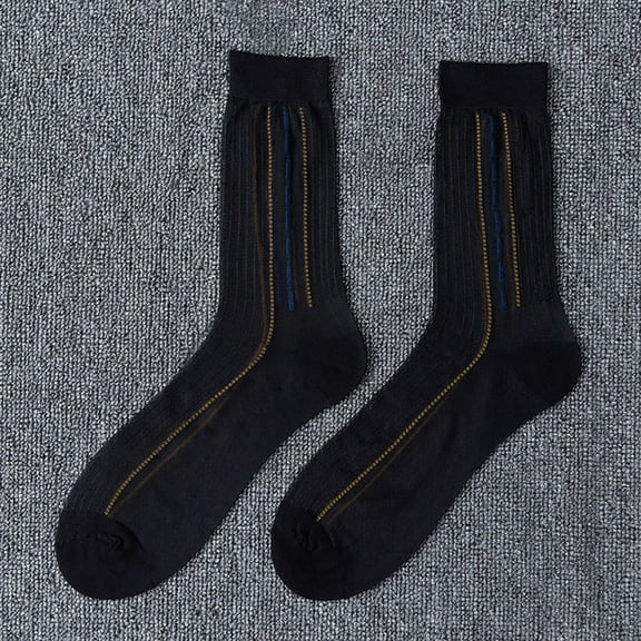 5 Pairs Men's Ultra Thin Socks Sheer Casual Sock Dress Socks