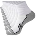 thumbnail image 1 of FREEYOKA 6 Pairs Mens Ankle Running Socks Moisture Wicking Sport Socks Breathable Gym Workout Hiking Walking Sock,WHITE, 1 of 6