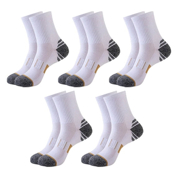 5 Pairs Mens Ankle Running Socks, VLOOCKLW Breathable Fast-Dry Running & Gym Workout Socks Low Cut Cushioned Athletic Sports Socks