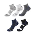 thumbnail image 1 of 5 Pairs Mens Ankle Running Socks, VLOOCKLW Breathable Fast-Dry Running & Gym Workout Socks Low Cut Cushioned Athletic Sports Socks, 1 of 3