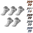 thumbnail image 1 of 5 Pairs Mens Ankle Running Socks, VLOOCKLW Breathable Fast-Dry Running & Gym Workout Socks Low Cut Cushioned Athletic Sports Socks, 1 of 4