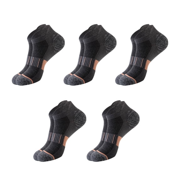 5 Pairs Mens Ankle Running Socks, VLOOCKLW Breathable Fast-Dry Running & Gym Workout Socks Low Cut Cushioned Athletic Sports Socks