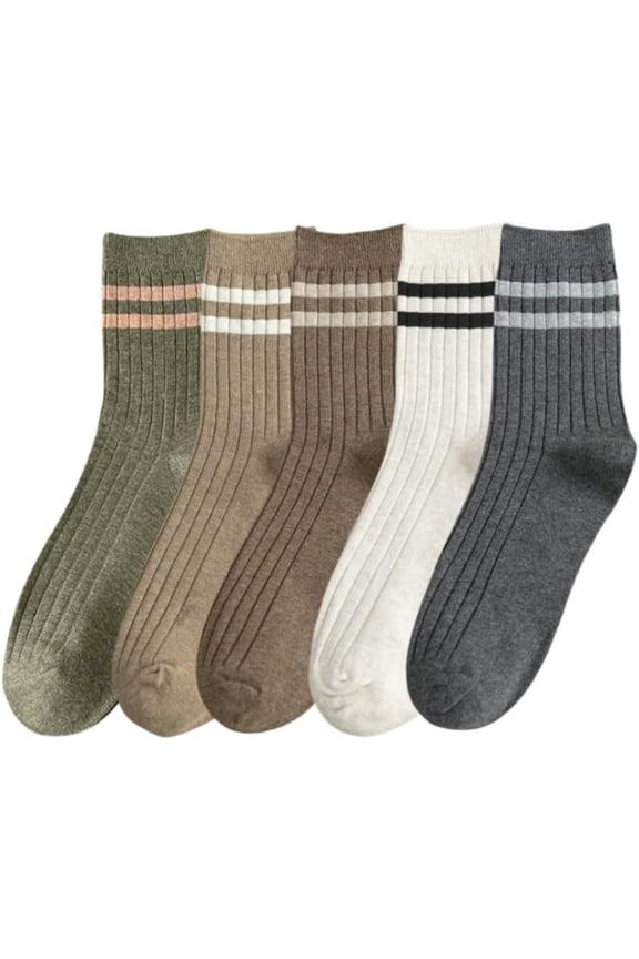 5 Pairs Mens Athletic Cotton Socks Anti Odor and Sweat Absorbing Striped Ankle Sock Beauty & Personal Care woman sock Grey Beige