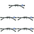 thumbnail image 1 of 5 Pairs Mens Rectangular Rimless Blue Light Blocking Reading Glasses Spring Hinge Readers +3.00, 1 of 6