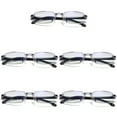 thumbnail image 1 of 5 Pairs Mens Rectangular Rimless Blue Light Blocking Reading Glasses Unisex Readers +1.50, 1 of 6