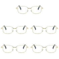 5 Pairs Mens Womens Metal Frame Clear Lens Reading Glasses Fashion Classic Readers 1.00