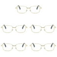 thumbnail image 1 of 5 Pairs Mens Womens Metal Frame Clear Lens Reading Glasses Fashion Classic Readers +2.00, 1 of 6