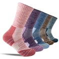 thumbnail image 1 of 5 Pairs Merino Wool Hiking Socks Warm Thermal Winter Cozy Cushioned Moisture Wicking Socks for Women & Men, 1 of 6