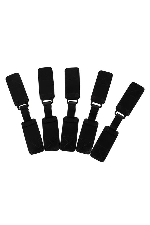 5Pairs Black PU Toggle Buckles with Metal for Windbreaker Coats and Bag Closure Accessories