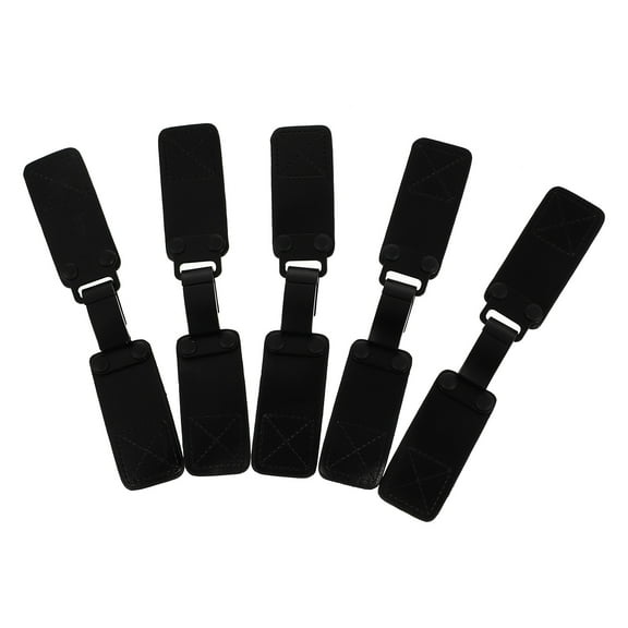 ifundom 5Pairs Black PU Toggle Buckles Metal Coat Fastener Buttons for Windbreaker Belt Decoration