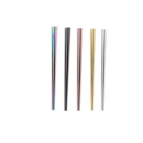 5 Pairs Metal Chopsticks Reusable Dishwasher Safe 304 Stainless Steel Chopsticks Set 8.8 Inch Chopstick Stainless Steel for Sushi Noodles Kitchen Dining