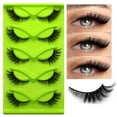 thumbnail image 1 of 5 Pairs New Design Cat Eye Lashes Faux Eyelashes Winged End Elongated Eye, 1 of 9