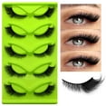 thumbnail image 1 of 5 Pairs New Design Cat Eye Lashes Faux Eyelashes Winged End Elongated Eye, 1 of 9