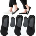 thumbnail image 1 of 5 Pairs No Show Socks Size 9-12 for Men, Invisible Ice Silk Breathable Socks, 1 of 5
