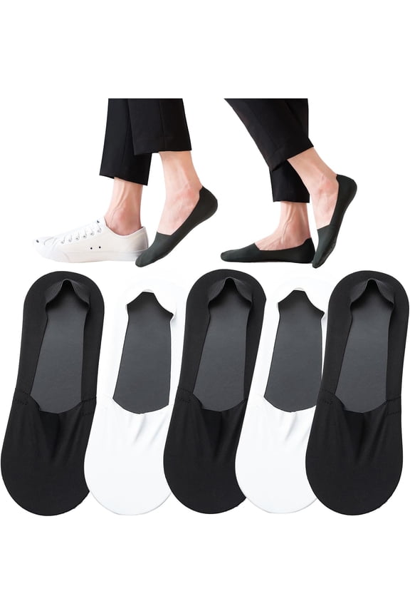 5 Pairs No Show Socks Size 9-12 for Men, Invisible Ice Silk Breathable Socks