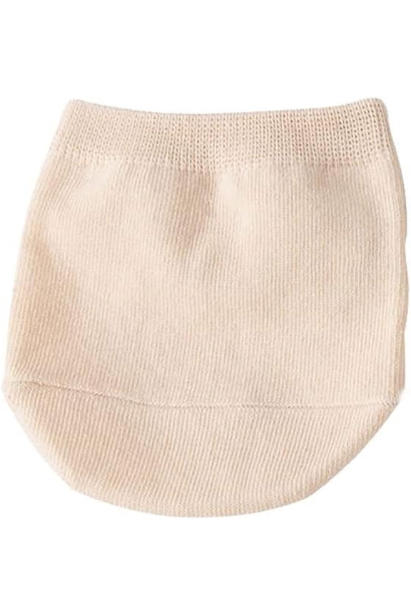 5 Pairs Non Skid Toe Topper Socks Toe Liner Half Socks No Show Socks Toe Cover Socks No Slip Invisible Socks for Women Nude color