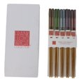 thumbnail image 1 of 5 Pairs Of Tree Of Life Martin House Frank Wright Ridged Wooden Chopsticks Set, 1 of 9