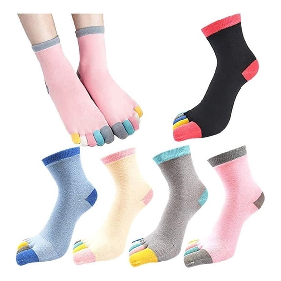 5 Pairs Of Women's Socks Finger Socks Fingers Calcet