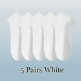 thumbnail image 1 of 5 Pairs/Pack Cotton Socks Ankle Socks Women High Quality 100% Cotton Invisible Sweat-absorbing Girls Low Tube Boat Socks 36-42 5 Pairs White One Size, 1 of 6