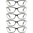 thumbnail image 1 of 5 Pairs Reading Glasses, Blue Light Blocking Glasses, Computer Reading Glasses for Women and Men, Fashion Rectangle Eyewear Frame(5 Black, +2.50 Magnification), 1 of 6
