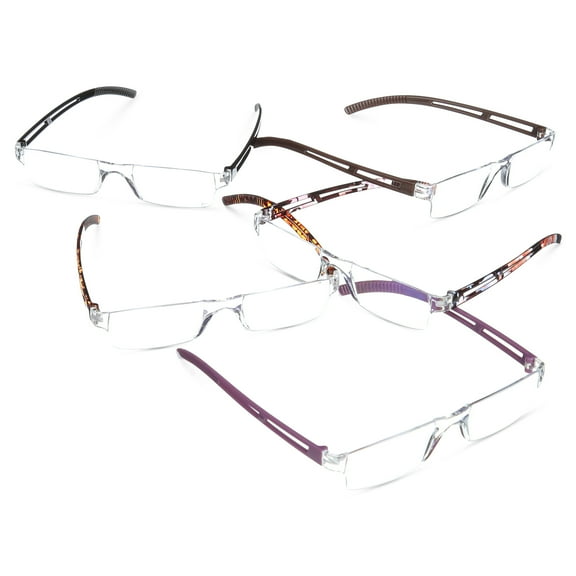 5 Pairs Reading Glasses, Blue Light Blocking Glasses, Computer Reading Glasses for Women and Men, Fashion Square Eyewear Frame (5 Color,+2.50 Magnification)