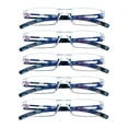 thumbnail image 1 of 5 Pairs Reading Glasses, Blue Light Blocking Glasses, Computer Reading Glasses for Women and Men, Fashion Square Eyewear Frame (Blue Floral,+2.00 Magnification), 1 of 6