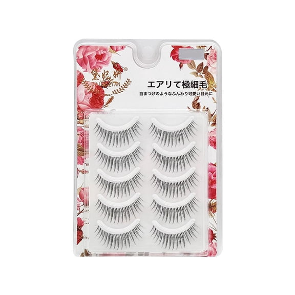 5 Pairs Reusable False Eyelashes Set Soft Natural Styles for Daily Wear and Eye Makeup Enhancement