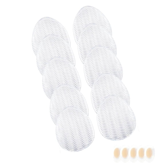 5 Pairs Rubber Insoles Washable Reusable Slip Resistant Clear Pads Rubber Texture Suitable for Long Term Protections