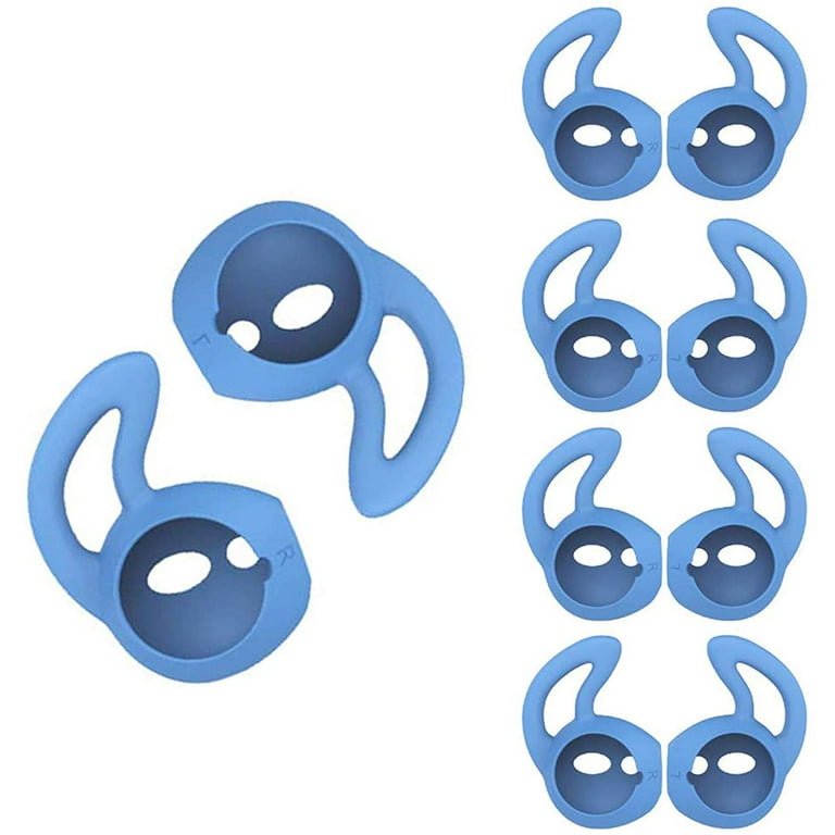 5 Pairs Silicone Ear Tips Compatible for AirPods 1 2 Silicone Soft Anti Slip Sport Earbud Tips Anti Drop Ear Hook Gel Headphones Earphones Protective Accessories Tips Light Blue Walmart