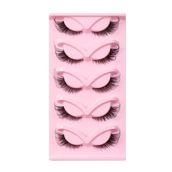 5 Pairs Simulated cat eyelashes with natural and thick false eyelashes