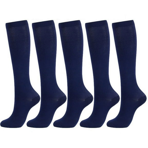 5 Pairs Sock Compression Socks Knee High Support Stockings For Men Women