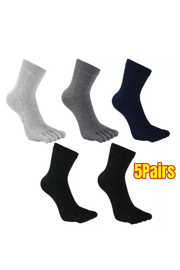 5 Pairs Socks Men/Women Toe Socks Cotton Athletic Running Five Finger Crew Socks