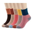 thumbnail image 1 of 5 Pairs Socks Womens Vintage Style Winter Thick Knitting Warm Wool Crew, 1 of 1