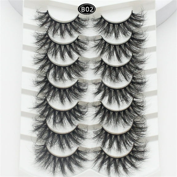 5 Pairs Soft Lashes 3D 6D Volume Eyelashes Natural Reusable False Eyelash Set