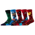 thumbnail image 1 of 5 Pairs Super Hero Crew Socks for Womens, 1 of 4