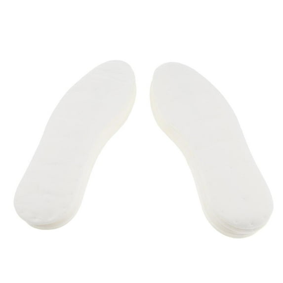 5 Pairs Sweat Absorbing Disposable Insoles Convenient Shoe Pads Breathable - 35-36