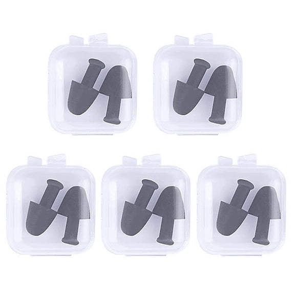 5 Pairs Swimming Earplugs for Adults Reusable Waterproof Silicone Earplugs for Swimming Surfing Snorkeling Showering