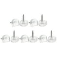 thumbnail image 1 of 5 Pairs TPU High Heel Tips Shoes Replacement Tap Caps 2.4mm Pin, 12x12mm U-Shape Heel Repair Caps, Transparent, 1 of 5