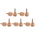 thumbnail image 1 of 5 Pairs TPU High Heel Tips Shoes Replacement Tap Caps 2.4mm Pin, 9mm Round Shape Heel Repair Caps, Beige, 1 of 5