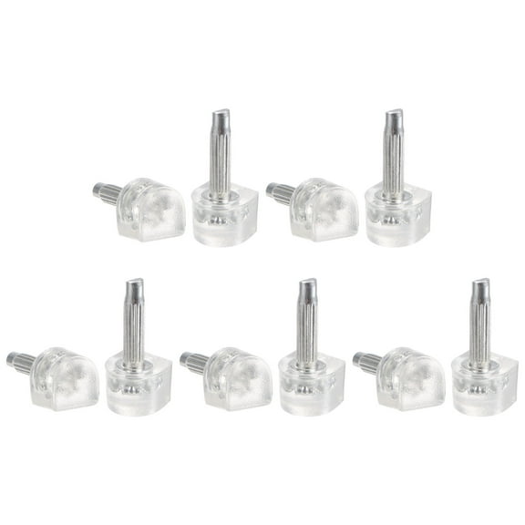 5 Pairs TPU High Heel Tips Shoes Replacement Tap Caps 3mm Pin, 8x8mm U-Shape Heel Repair Caps, Transparent