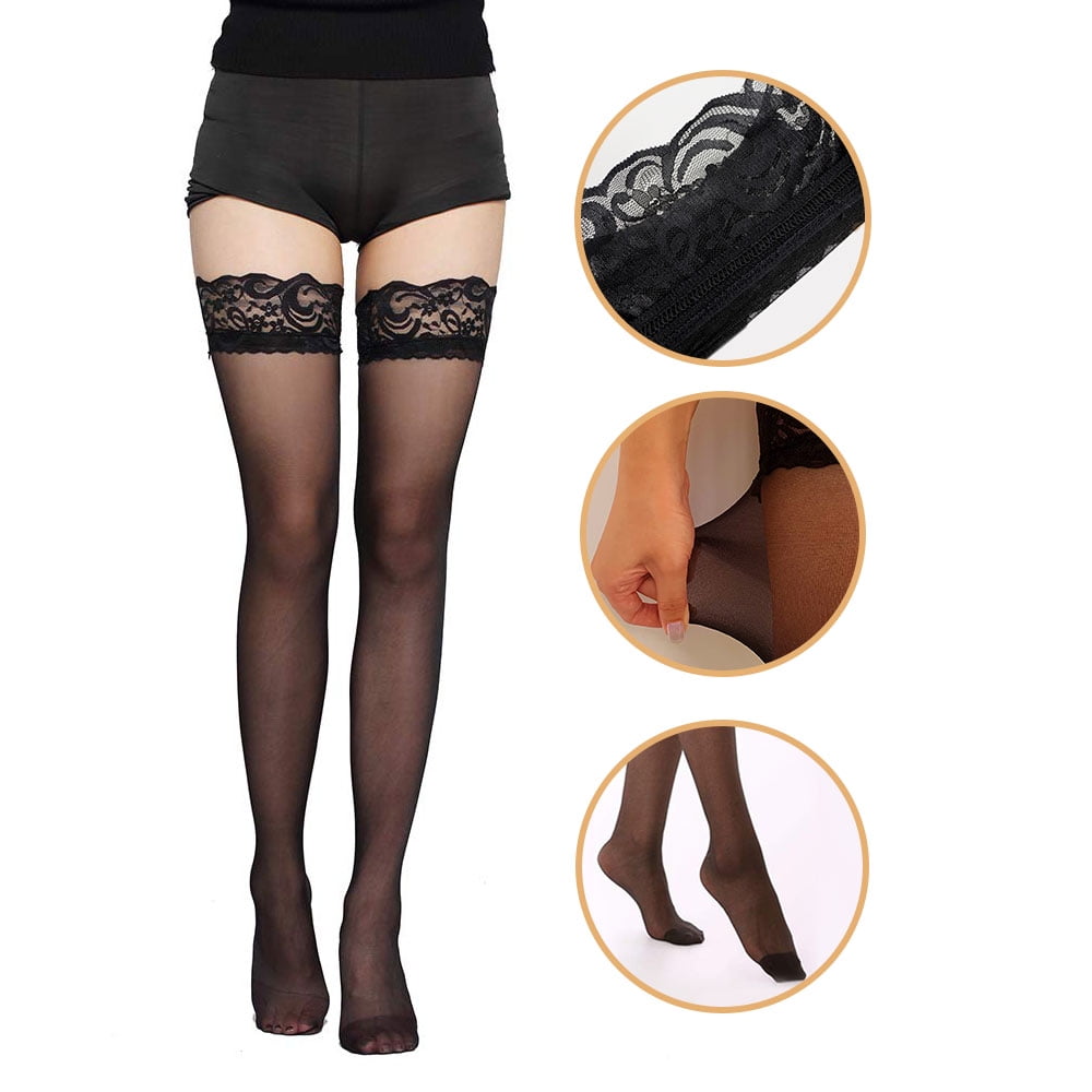 6 Pairs Women Suspender Pantyhose Stockings Valentine's Day Fishnet Tights  Stretchy High Stockings for Dress up Favors