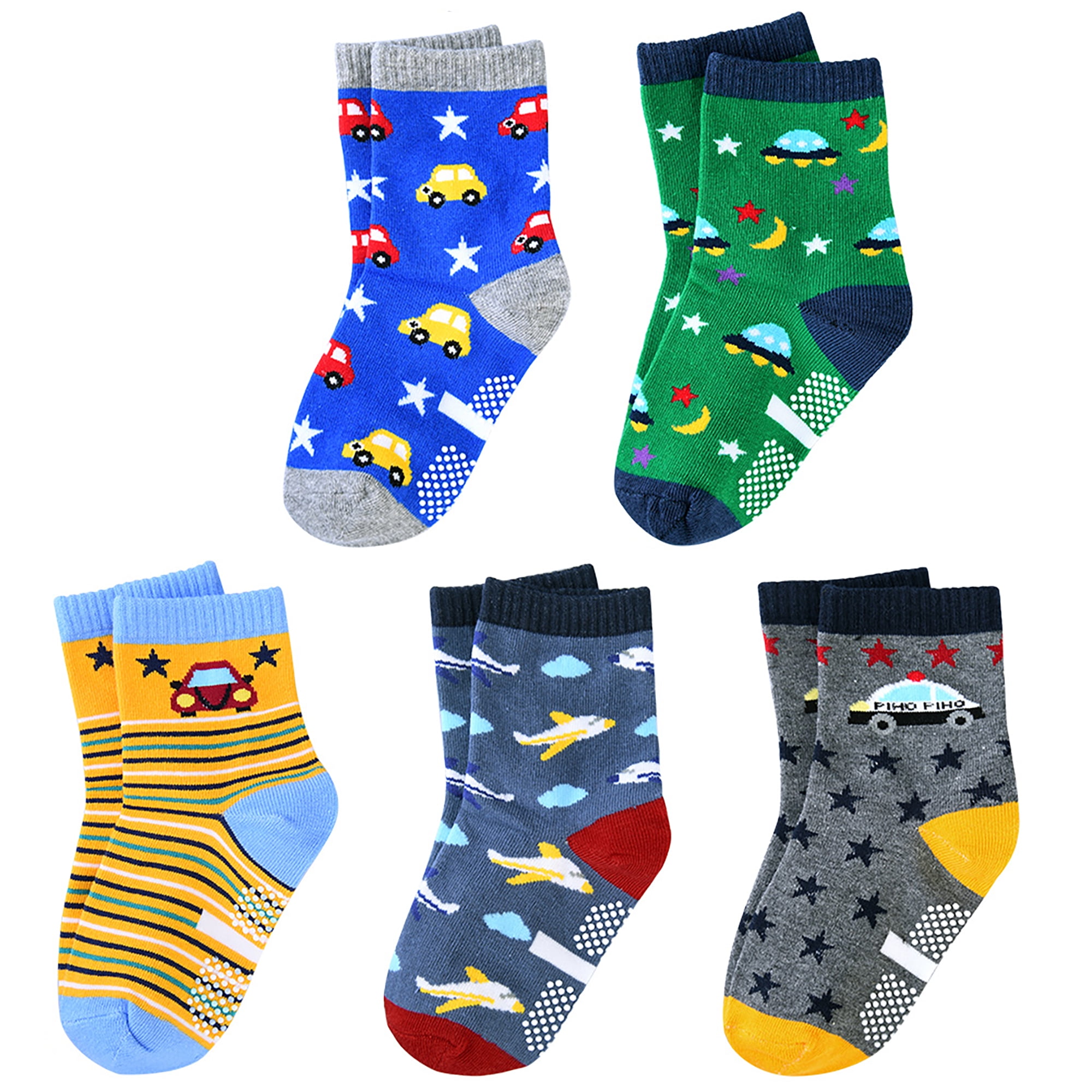 5 Pairs Toddler Boys Socks Assorted Kids Socks Size Ages 38 Years